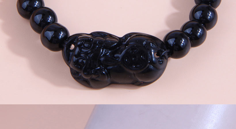 Fashion Black Geometric Rosin Beaded Pixiu Bracelet,Fashion Bracelets