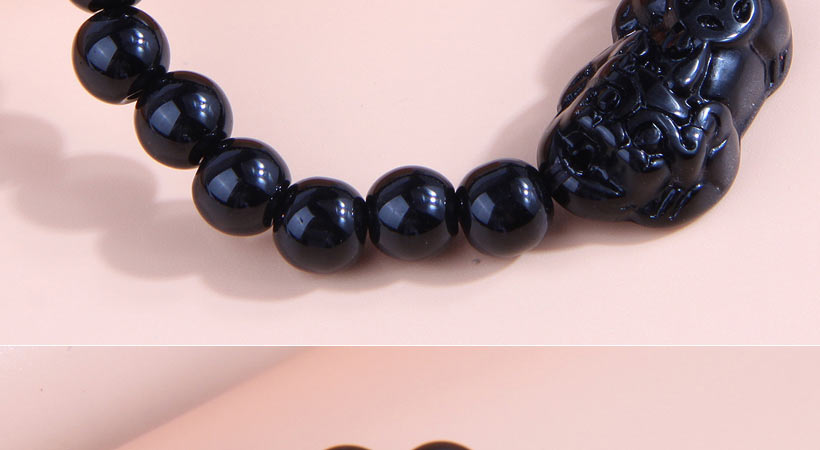 Fashion Black Geometric Rosin Beaded Pixiu Bracelet,Fashion Bracelets