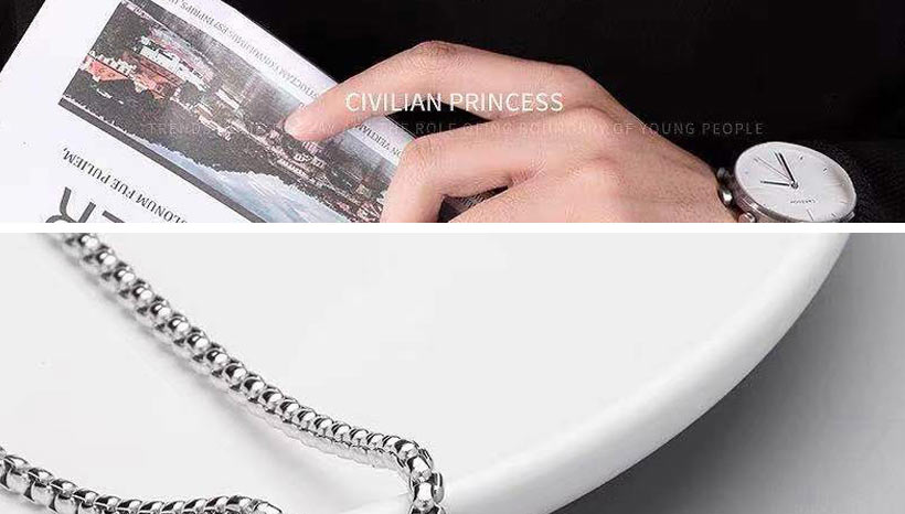 Fashion Silver Titanium Steel Geometric Astronaut Bear Necklace,Necklaces