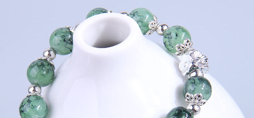 Fashion Silver Geometric Beaded Crown Heart Bracelet,Fashion Bracelets
