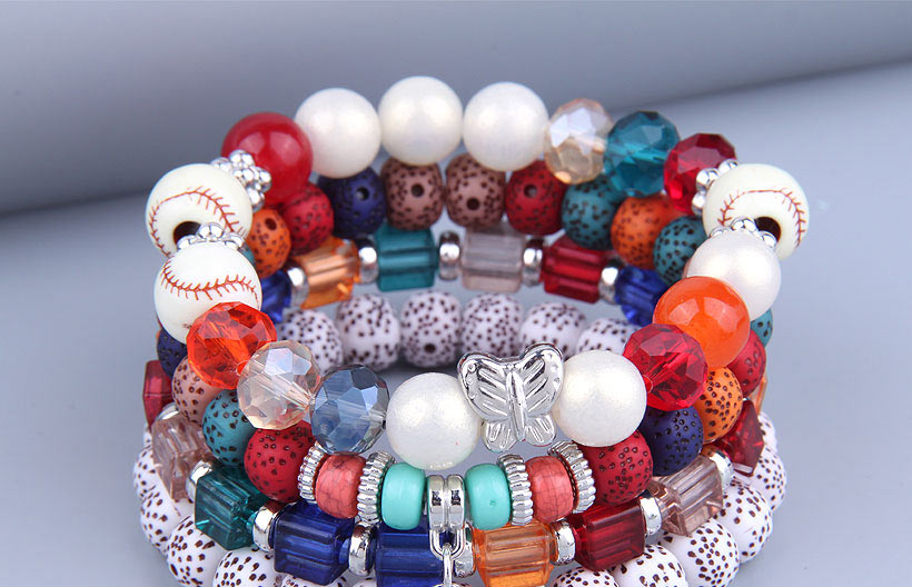 Fashion Color Alloy Geometric Beaded Tree Of Life Multilayer Bracelet,Fashion Bracelets