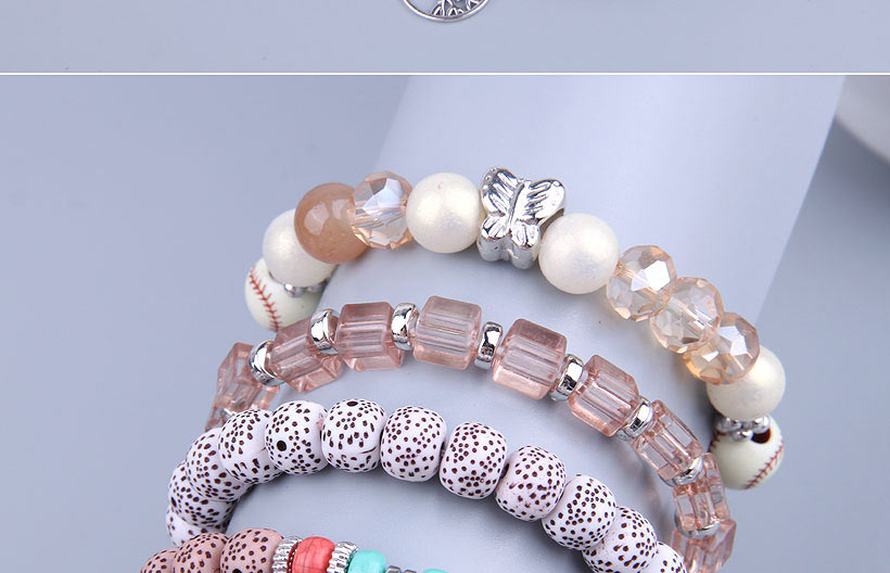 Fashion Color Alloy Geometric Beaded Tree Of Life Multilayer Bracelet,Fashion Bracelets