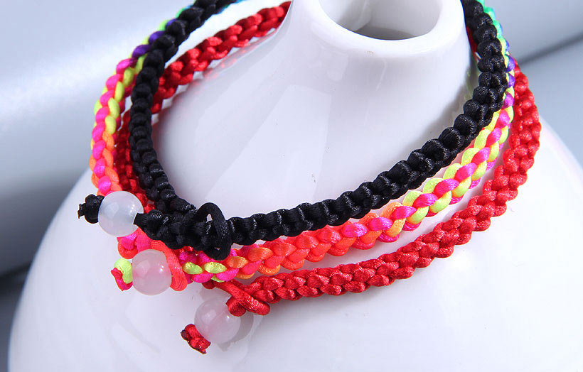 Fashion Black Handmade Cord Braided Bracelet,Fashion Bracelets