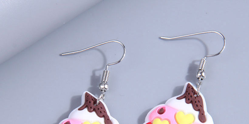 Fashion Color Alloy Geometric Ice Cream Earrings,Drop Earrings