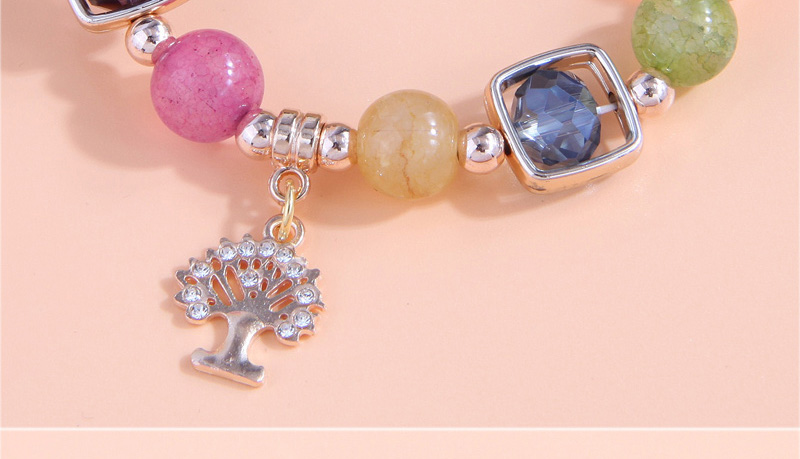 Fashion Color Colorful Beaded Beaded Diamond Tree Of Life Bracelet,Fashion Bracelets