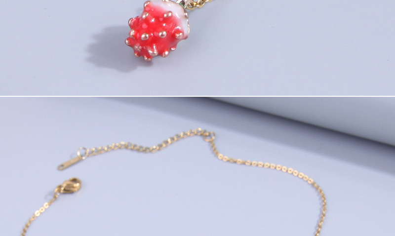 Fashion Gold Alloy Geometric Strawberry Necklace,Pendants