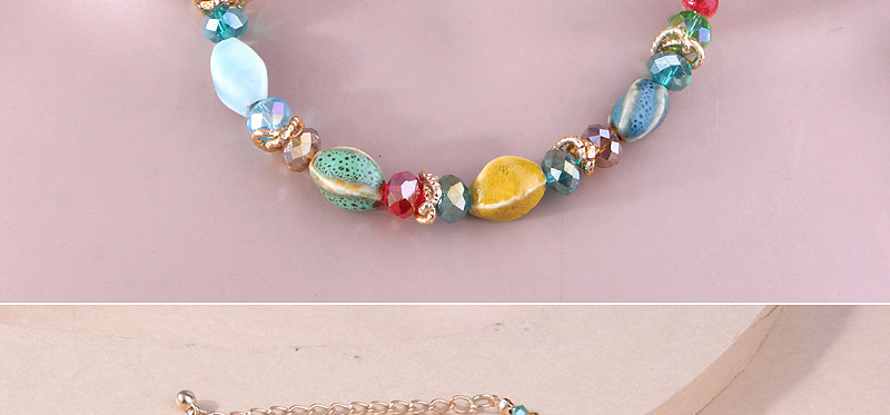 Fashion Color Resin Beaded Necklace And Earrings Set,Jewelry Sets