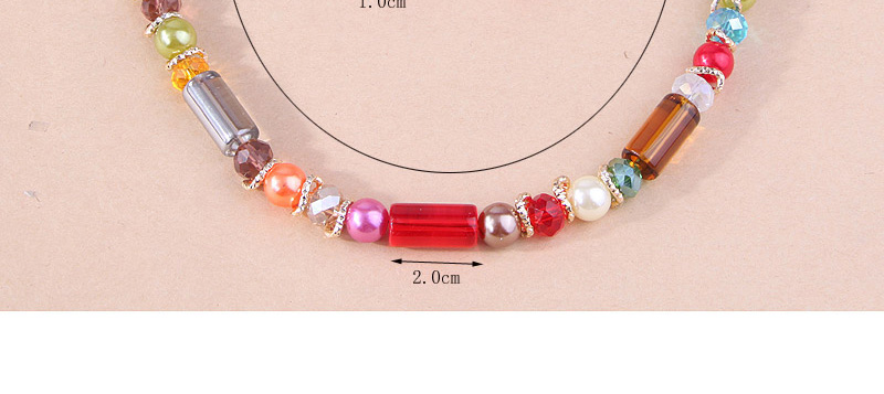 Fashion Color Pearl Crystal Beads Beaded Necklace Earrings Set,Jewelry Sets