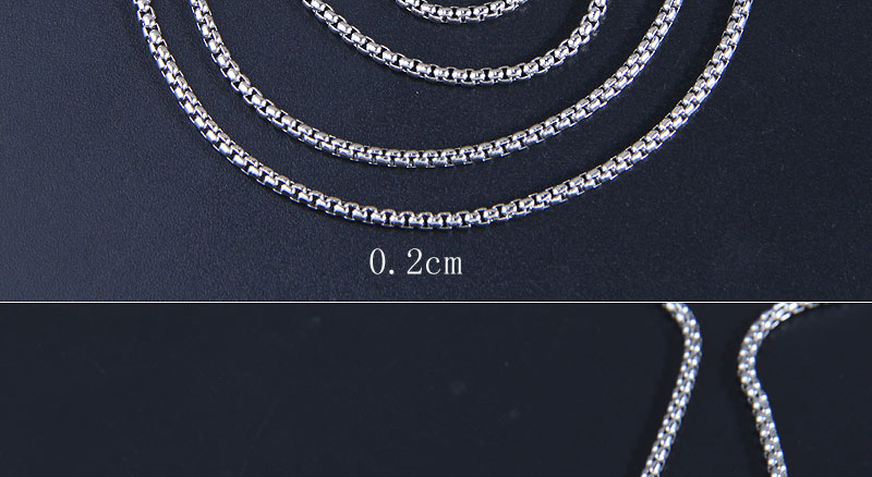 Fashion Silver Stainless Steel Corn Chain Necklace,Necklaces