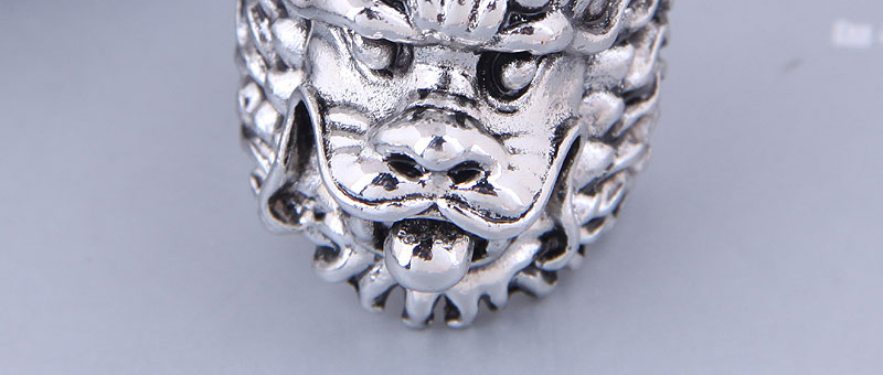 Fashion Silver Alloy Geometric Dragon King Ring,Fashion Rings