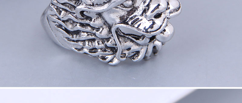 Fashion Silver Alloy Geometric Dragon King Ring,Fashion Rings