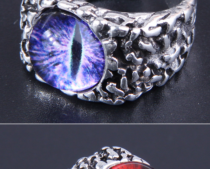 Fashion Blue Alloy Geometric Eye Open Ring,Fashion Rings