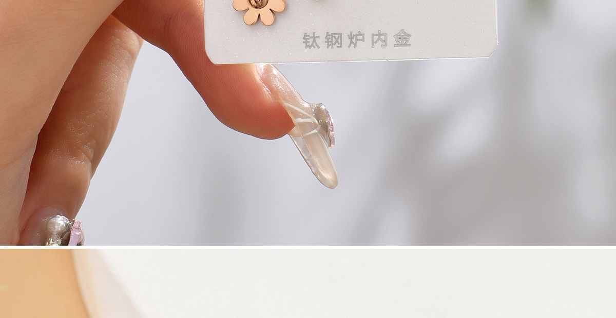 Fashion Gold Titanium Steel Drop Oil Five-pointed Star Flower Ball Stud Earrings Set,Jewelry Set