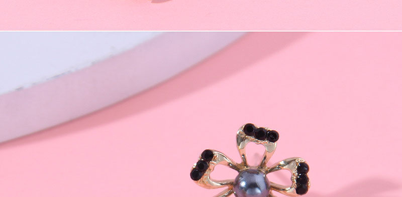 Fashion Gold Alloy Diamond Stud Pearl Flower Stud Earrings,Stud Earrings