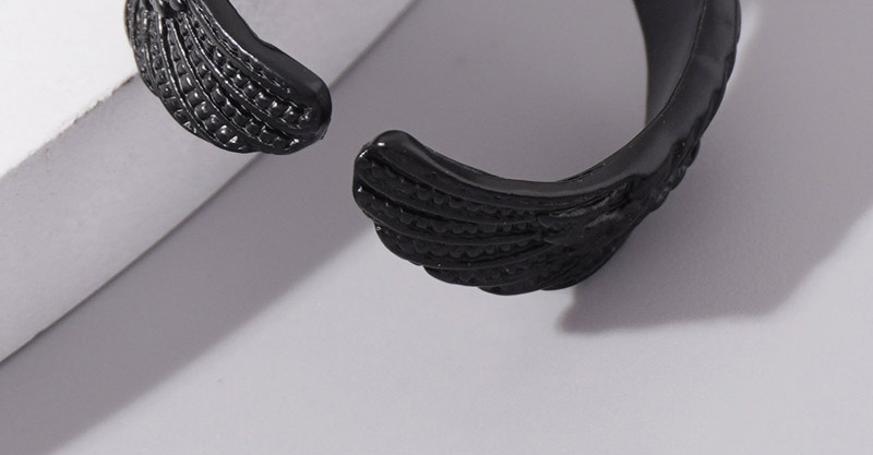 Fashion Black Alloy Wings Open Ring,Fashion Rings