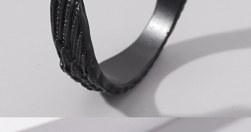 Fashion Black Alloy Wings Opening Ring,Fashion Rings