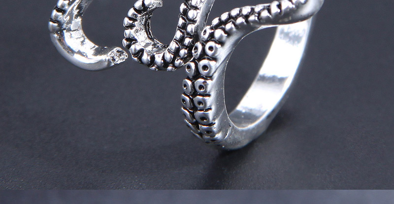 Fashion Silver Alloy Geometric Octopus Opening Ring,Fashion Rings