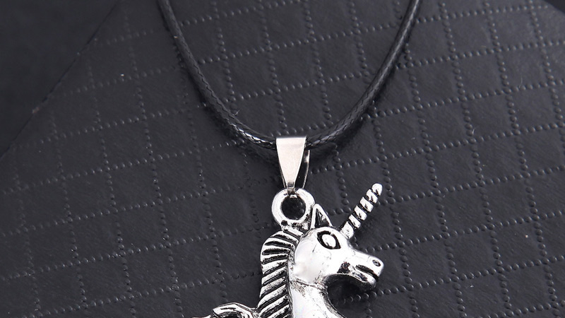 Fashion Silver Alloy Geometric Steed Necklace,Pendants