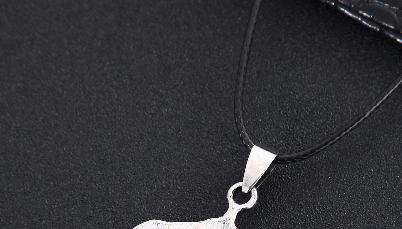 Fashion Silver Metal Geometric Guide Necklace,Pendants