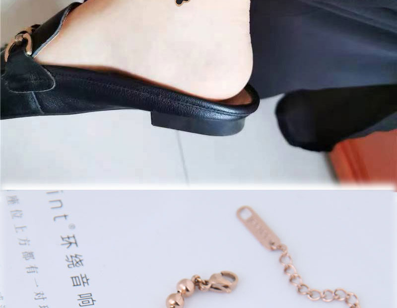 Fashion Gold Titanium Steel Four -leaf Grass Chain,Fashion Anklets