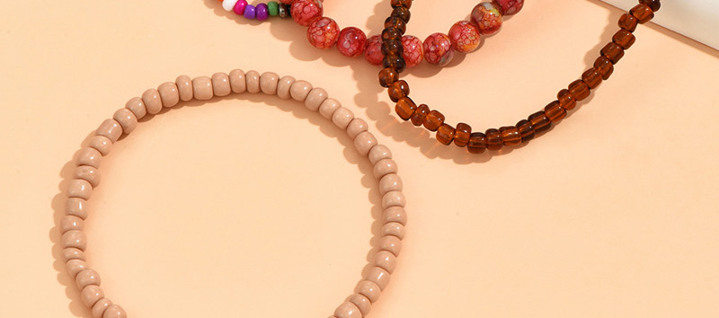 Fashion Color Rice Beads Round Bead Beads Bracelet Set,Bracelets Set