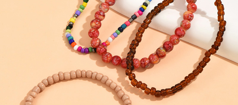Fashion Color Rice Beads Round Bead Beads Bracelet Set,Bracelets Set