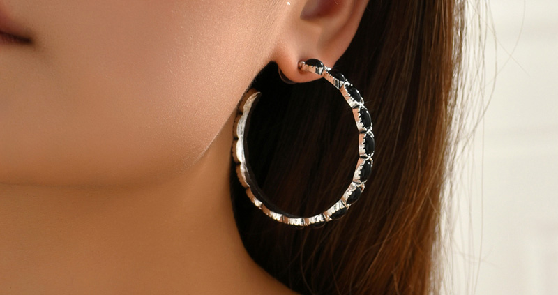 Fashion Silver Alloy Ellipse Loose Ear Ring Snake Rings Set,Rings Set