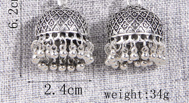 Fashion Silver Alloy Geometric Tassel Earrings,Drop Earrings