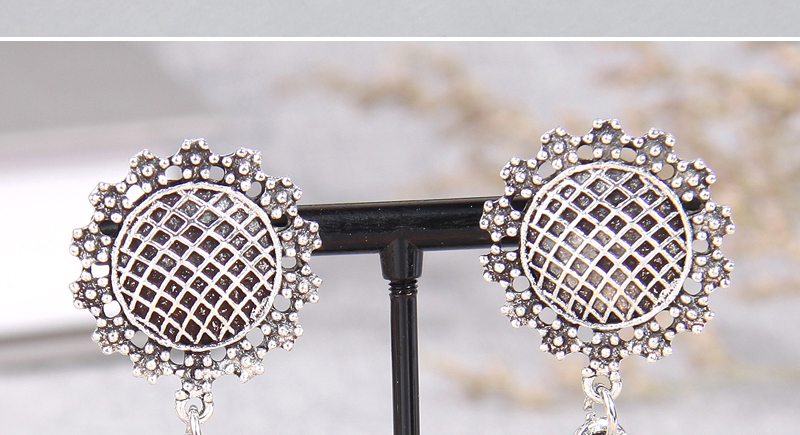 Fashion Silver Alloy Geometric Tassel Earrings,Drop Earrings