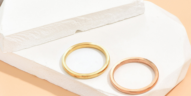 Fashion Color Titanium Geometric Ring Set,Jewelry Set