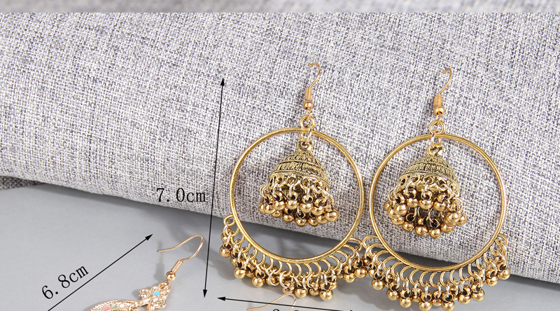 Fashion Gold Alloy Geometric Tassel Earring Set,Earrings set
