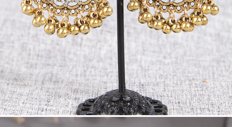 Fashion Gold Alloy Diamond Geometric Earrings,Drop Earrings