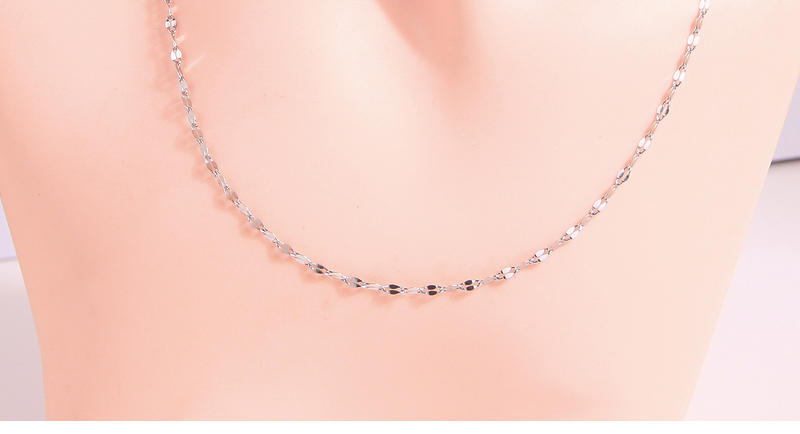 Fashion Silver Titanium Geometric Chain Necklace,Necklaces