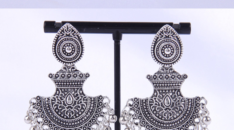 Fashion Silver Alloy Geometric Drop Earrings,Drop Earrings