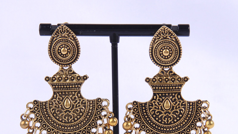 Fashion Gold Alloy Geometric Drop Earrings,Drop Earrings