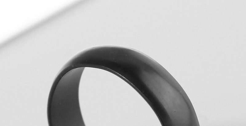 Fashion Black Alloy Smooth Open Ring,Fashion Rings