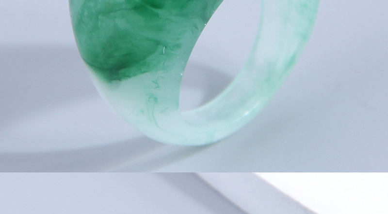 Fashion Green Resin Geometric Ring,Fashion Rings