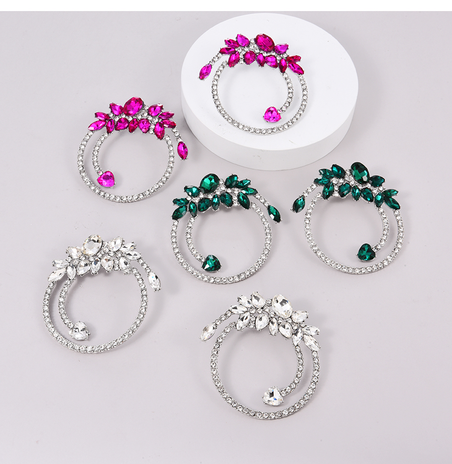Fashion Green Alloy Diamond Water Drop Geometric Stud Earrings,Stud Earrings