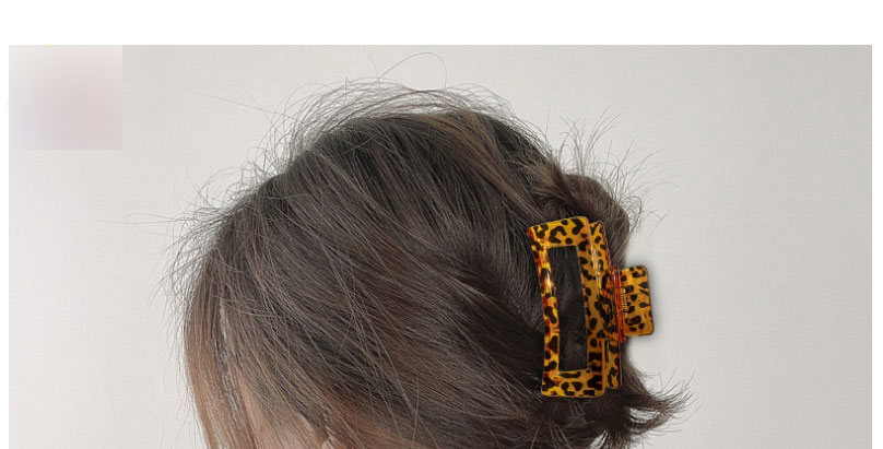 Fashion Red Leopard Print Printed Square Gripper,Hair Claws