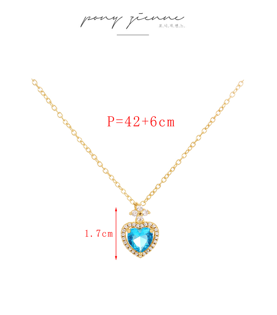 Fashion Gold-4 Bronze Zircon Round Pendant Necklace,Necklaces
