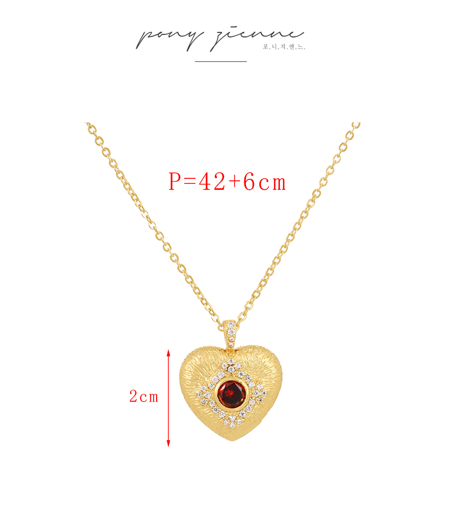 Fashion Gold Bronze Zircon Round Pendant Necklace,Necklaces
