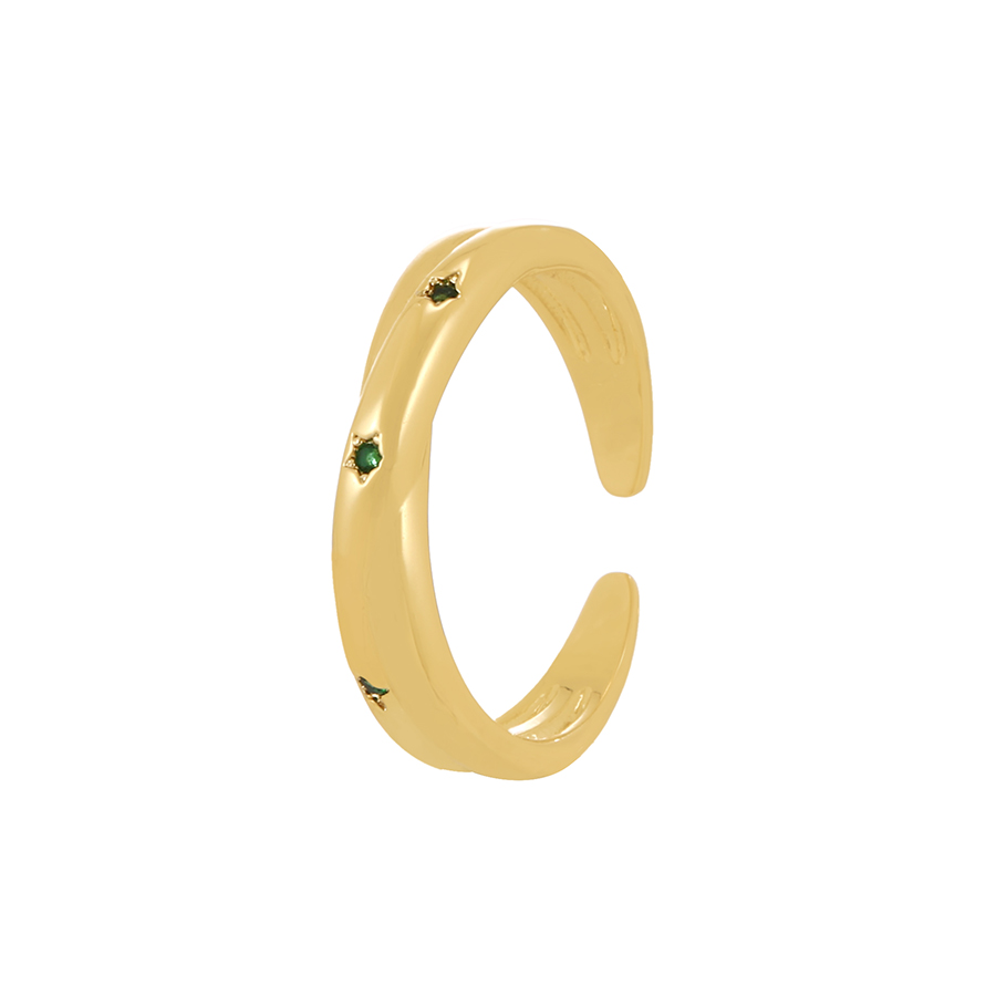 Fashion White Copper Set Zircon Cross Ring,Rings