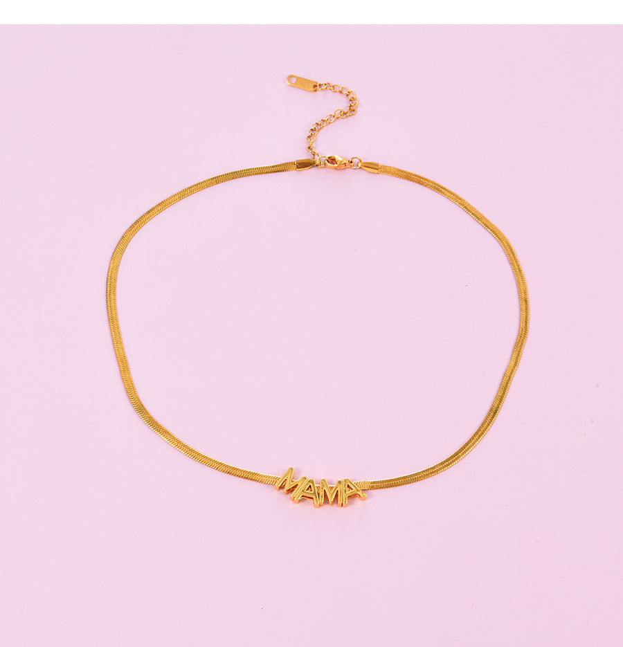 Fashion Gold Titanium Alphabet Mama Pendant Necklace,Necklaces