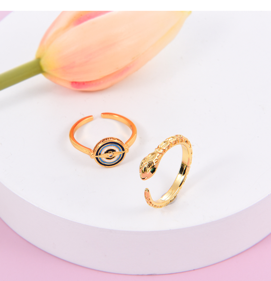 Fashion Gold Bronze Zircon Snake Ring,Rings