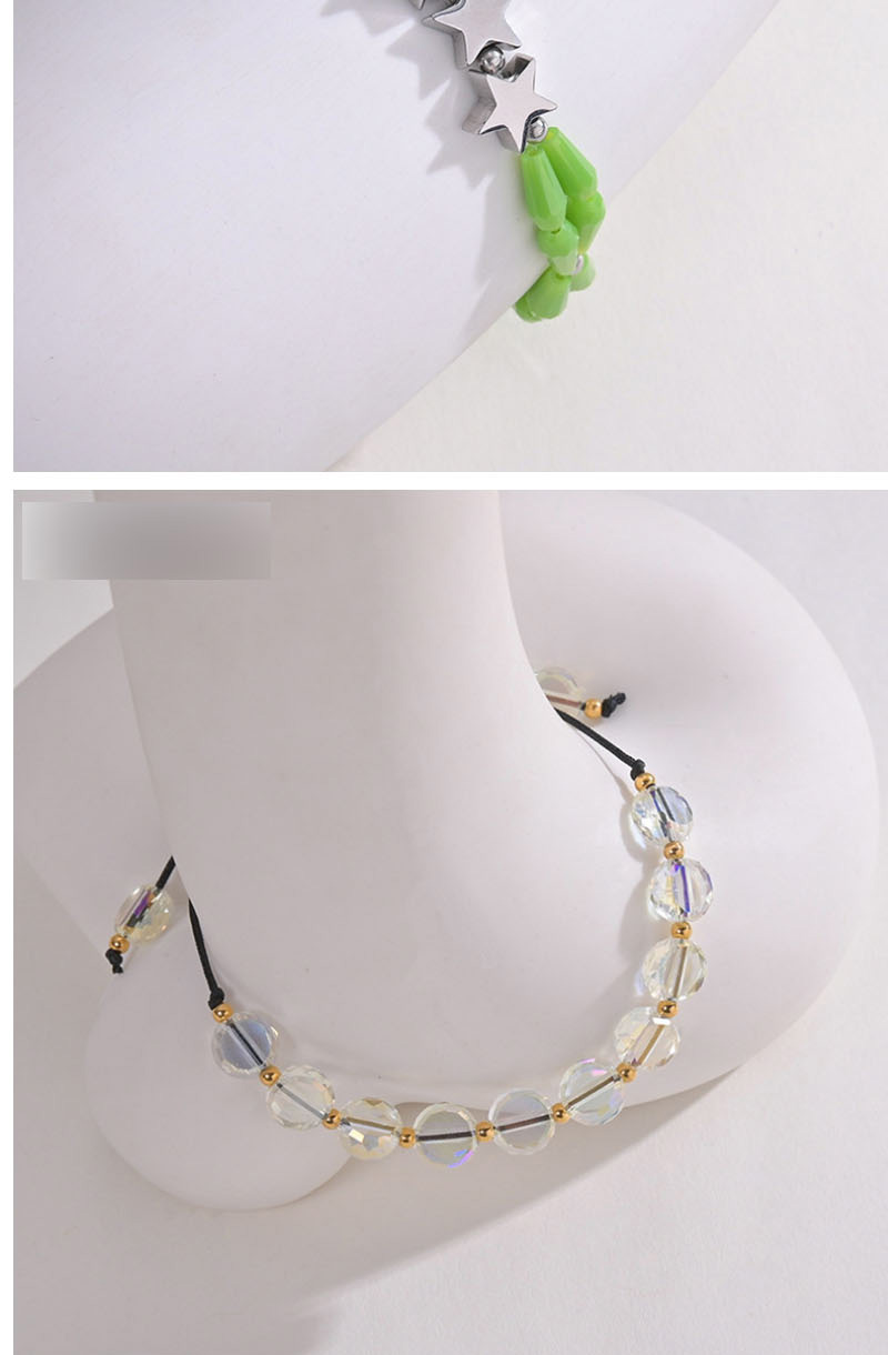 Fashion Olbb835-a Titanium Geometric Beaded Heart Bracelet,Bracelets