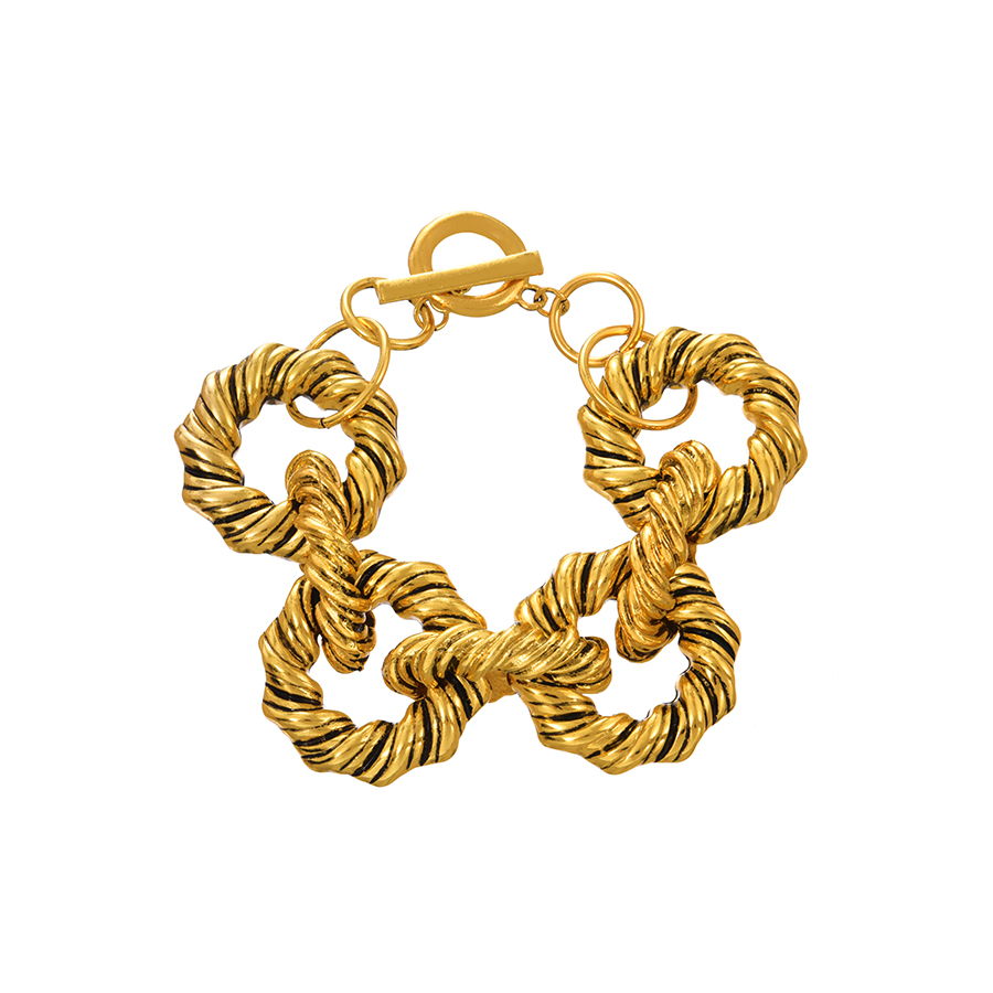 Fashion Gold-2 Alloy Twist Ot Buckle Bracelet,Fashion Bracelets