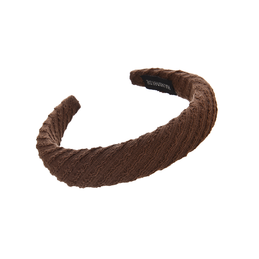 Fashion Brown Fabric Plush Threaded Headband,Head Band