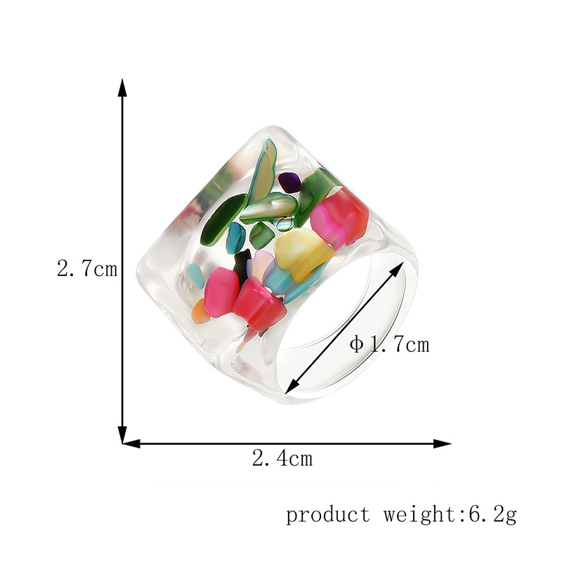 Fashion Colorful Ring Resin Clear Color Ring,Fashion Rings