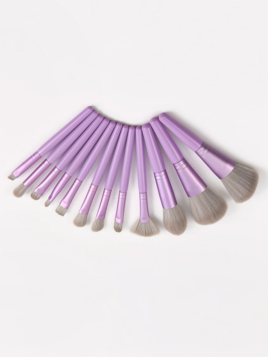 Fashion Purple Set Of 12 Portable Professional Purple Makeup Brushes,Beauty tools