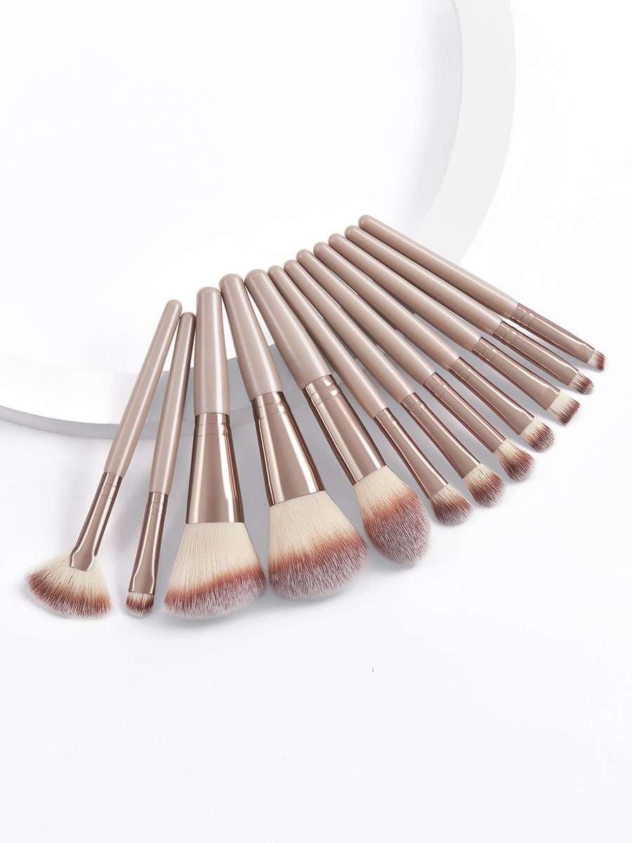 Fashion Champagne 12 Portable Champagne Gold Makeup Brush Set,Beauty tools